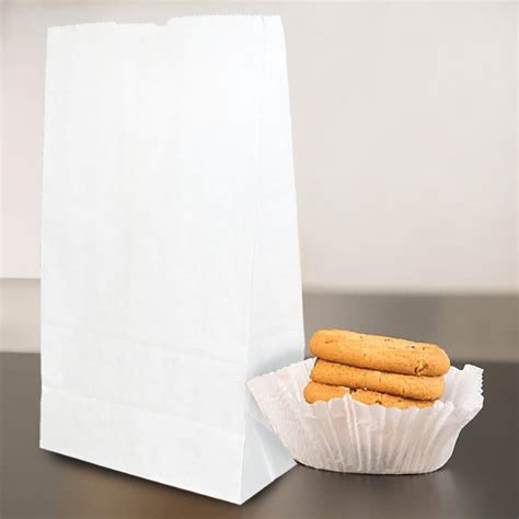 6 Lb White Bakery Bags With Wax Paper