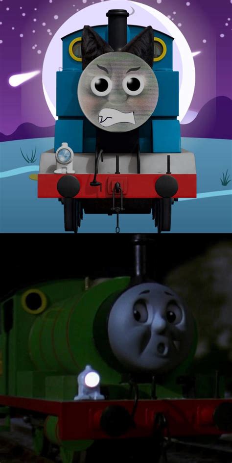 Percy Scared Of Thomas The Were Engine By 22tjones On Deviantart