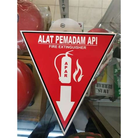 Jual STICKER SEGITIGA APAR 35X35CM SIGN RAMBU K3 STIKER SAFETY SIGN