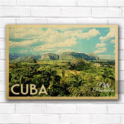 Cuba Vintage Travel Poster - Nifty Printables