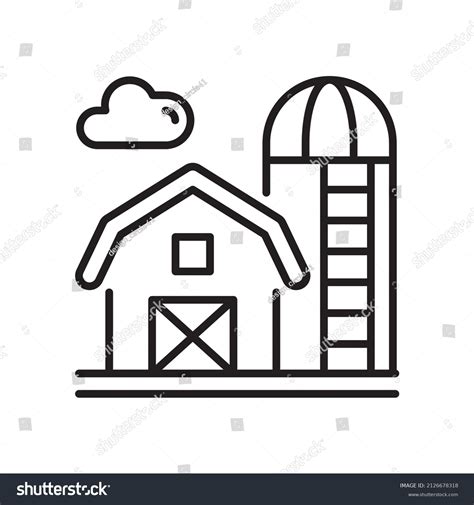 Silo Vector Outline Icon Design Illustration Stock Vector Royalty Free