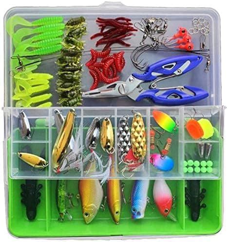 SKEIDO 101 Pcs Fishing Lure Set Hard And Soft Bait Hook With Tackle Box