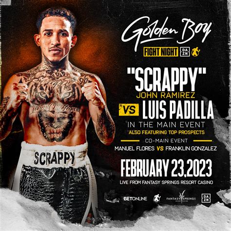 Scrappy Ramirez to Headline 2023's First Golden Boy Fight Night on DAZN ...