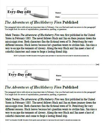 The Adventures Of Huckleberry Finn Worksheet Pdf Juan Breeden