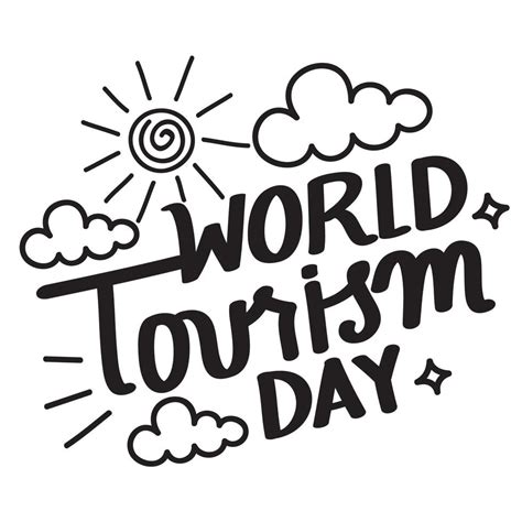 World Tourism Day Lettering 11251317 Vector Art At Vecteezy