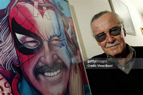 Spider Man Creator Stan Lee Poses At His Office On June 18 2004 In