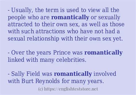 Romantically Sentence Examples Englishteststore Blog