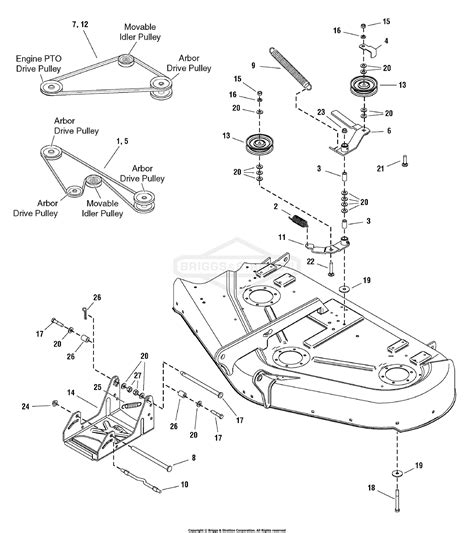 Simplicity 44 Mower Deck Parts Diagram