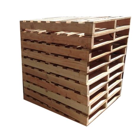 Rectangular Way Brown Rubber Wood Pallet For Packaging Capacity