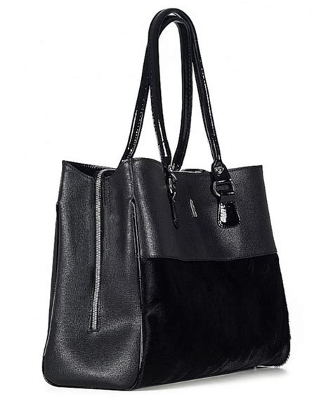 Wojewodzic Torebka damska skórzana W1402 Czarna shopper bag Butyk pl