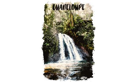 Guadeloupe Caribbean Watercolor Poster Graphic by Poster Boutique