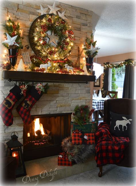 Canadian Cabin Christmas Mantel Holiday Decor Christmas Cabin