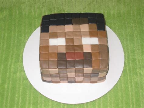 Minecraft Steve Head Cake