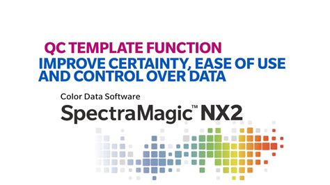 Qc Template Function Spectramagic Nx Youtube