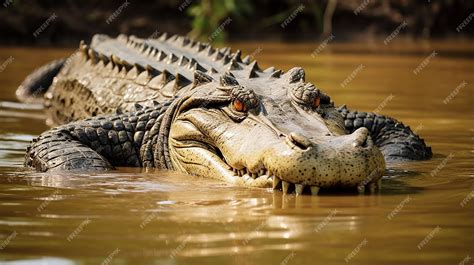 Premium Photo | A Nile Crocodile The Bigger Predator Of The Nile River