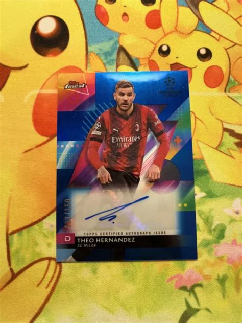 Topps Finest Uefa Club Competitions Theo Hernandez Blue Auto