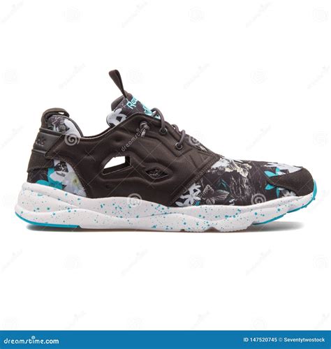 Reebok Furylite NP Black, Neon Blue and Floral Print Sneaker Editorial ...
