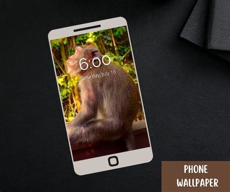 Phone Wallpaper With Monkey Digital Wallpaper File Animal - Etsy : r ...