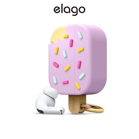 Elago App Compatible For Airpods Pro Ice Cream Case With Keychain