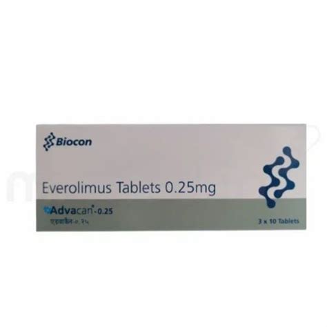 0 25mg Advacan Everolimus Tablet At Rs 350 Box Pharmaceutical Tablets