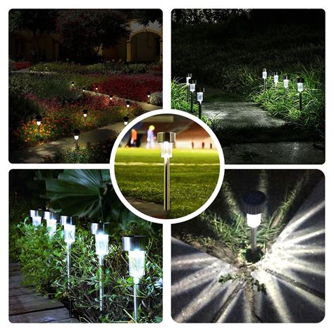 Solar Led Rod Light For Garden White Waterproof Auto Onoff Ascension