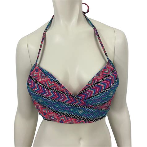 Sundazed Bikini Halter Top Multicolor Mosaic Cup Depop