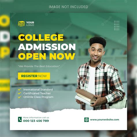 Premium Psd A Flyer For College Admission Open Now That Is On Display