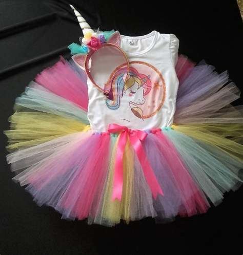 Tutu Remera Y Vincha Unicornio Disfraz Cotillon Ch