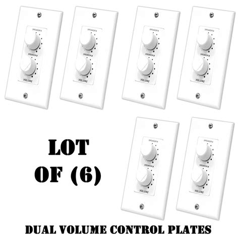 6 Pyle Pvcd15 In Wall Right And Left Speaker Dual Knob Independent Volume Control Plates