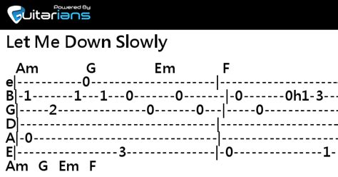 Alec Benjamin Let Me Down Slowly Chord Guitarians