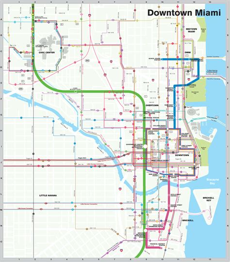 Miami Downtown Transport Map City Center MapSof Net