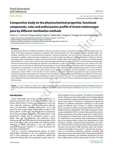 PDF Comparative Study On The Physicochemical Properties Functional