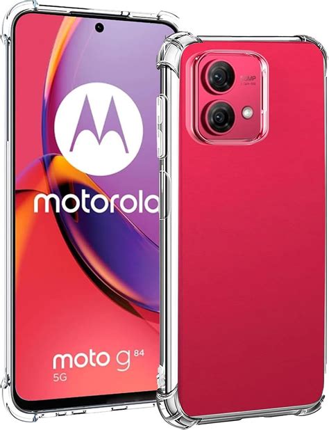 Amazon.com: USTIYA Case for Motorola Moto G84 Clear TPU Four Corners ...