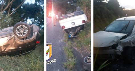 Motorista Cochila No Volante E Causa Acidente Tr S Carros Na Mg