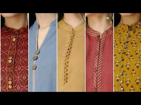 Neck Designs With Buttons Ll Latest And Stylish Neck Designs Ll Latest