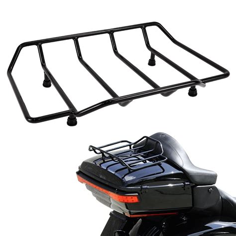 Aufer Motorcycle Black Trunk Luggage Rack Top Rail Carrier Rack