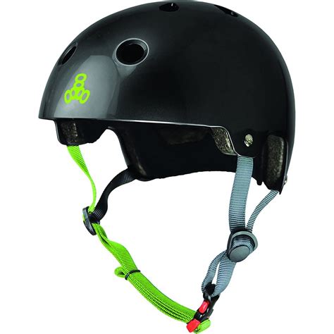 Triple Eight Dual Certified Bike And Skateboard Helmet Black Glossy