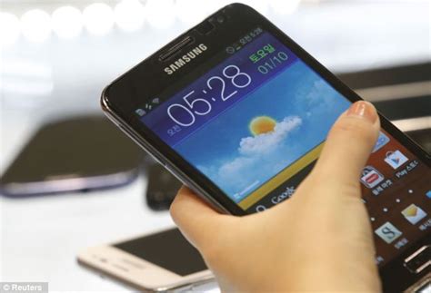 Now That Really Is A Mega Phone Samsung Unveils Giant Handset With 63inch Screen Daily Mail