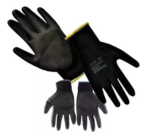 Guantes Nylon Poliuretano X Pares Mec Nico Seguridad Cuotas Sin Inter S