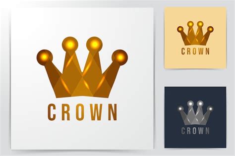 Free Vector Golden King Crown Logo Ideas Inspiration Logo Design