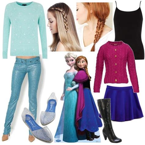 Frozen Elsa And Anna Inspired Outfits Frozen Inspired Outfits Princess Outfits Disney Dress Up