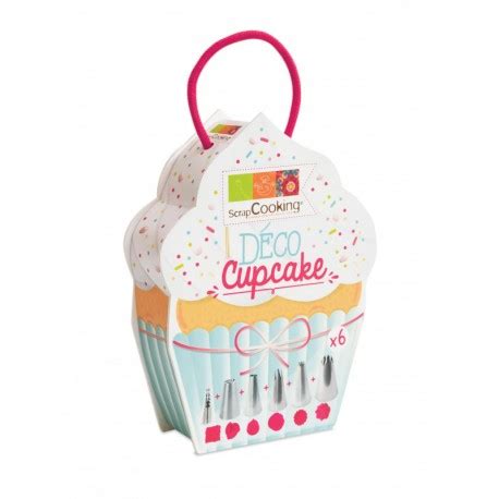 Coffret de 6 douilles pâtisserie pour déco gâteau Scrapcooking