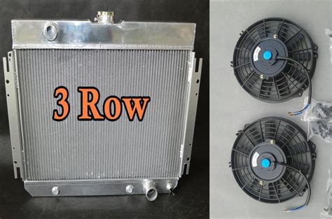 3 Row 1964 1965 1966 1967 Chevy Chevelle El Camino Aluminum Radiator 2x12 Fans