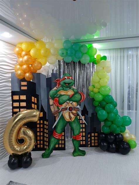 Pin En Rhetts 6th Birthday Decoraciones De Tortugas Ninjas Fiestas