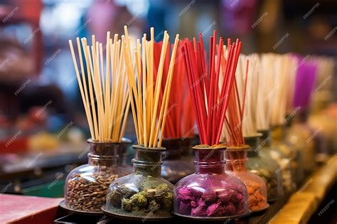 Premium Ai Image Eight Different Types Of Incense Sticks