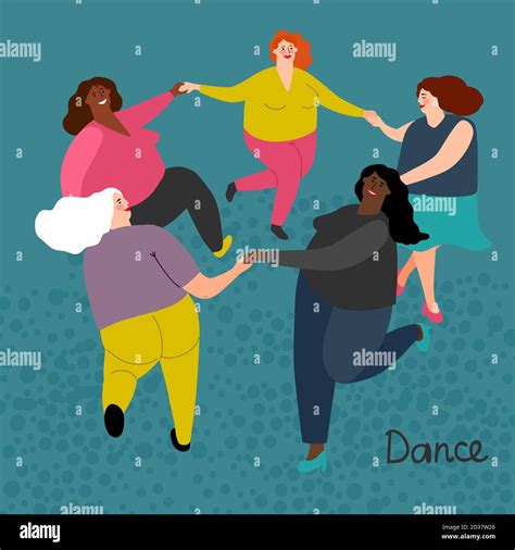 Chubby Dance Group Stock Vector Images Alamy