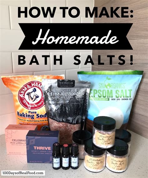 How To Make Homemade Bath Salts In 10 Minutes ⋆ 100 Days Of Real Food