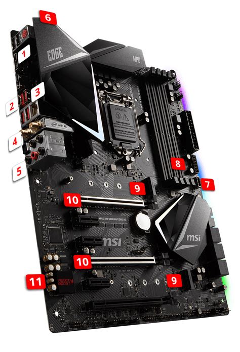 MSI MPG Z390 Gaming Edge AC Z390 LGA 1151 ATX Motherboard Novatech