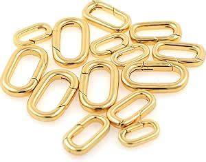 Amazon 18K Gold Filled Oval Clasp Spring Claps Connector Carabiner