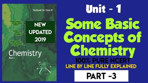 Ncert Chemistry Class 11th Unit Some Basic Concepts Of Chemistry Part 3 Youtube